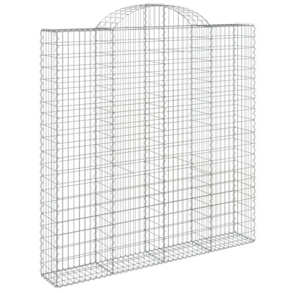 vidaXL Gabionen mit Hochbogen 13 Stk 200x30x200/220cm Verzinktes Eisen