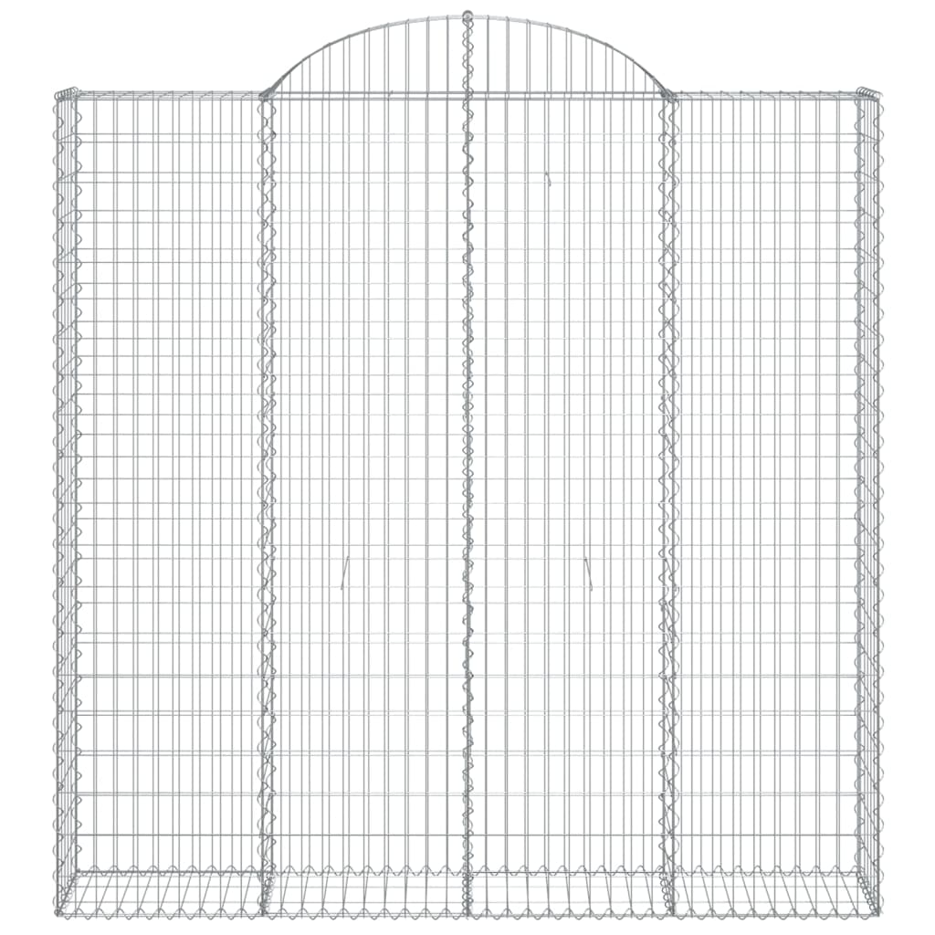 vidaXL Gabionen mit Hochbogen 13 Stk 200x30x200/220cm Verzinktes Eisen
