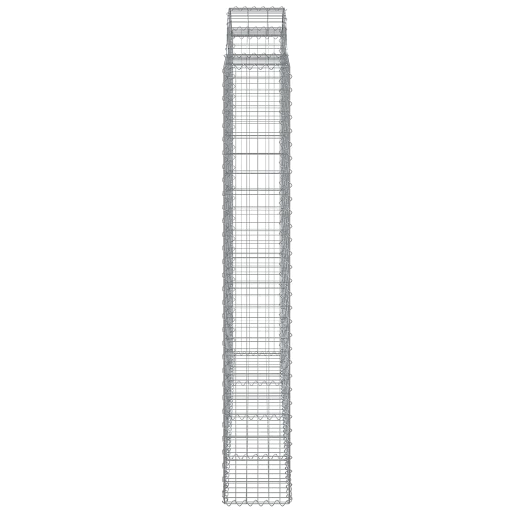 vidaXL Gabionen mit Hochbogen 15 Stk 200x30x200/220cm Verzinktes Eisen