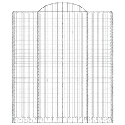 vidaXL Gabionen mit Hochbogen 3 Stk. 200x30x220/240cm Verzinktes Eisen
