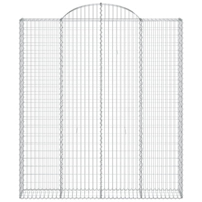 vidaXL Gabionen mit Hochbogen 5 Stk. 200x30x220/240cm Verzinktes Eisen