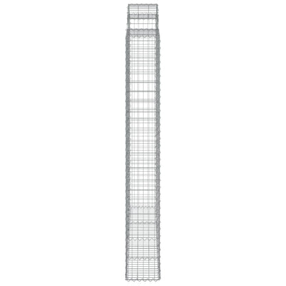 vidaXL Gabionen mit Hochbogen 6 Stk. 200x30x220/240cm Verzinktes Eisen