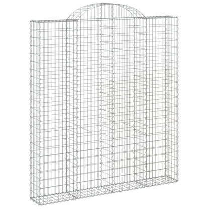 vidaXL Gabionen mit Hochbogen 18 Stk 200x30x220/240cm Verzinktes Eisen
