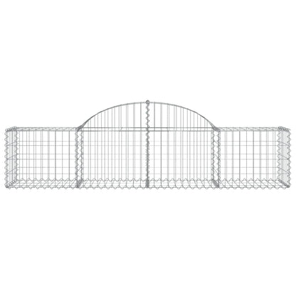 vidaXL Gabionen mit Hochbogen 3 Stk. 200x50x40/60 cm Verzinktes Eisen
