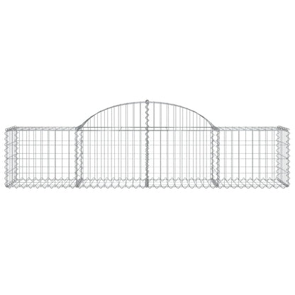 vidaXL Gabions à arc surélevé 4 pcs 200x50x40/60 cm Fer galvanisé