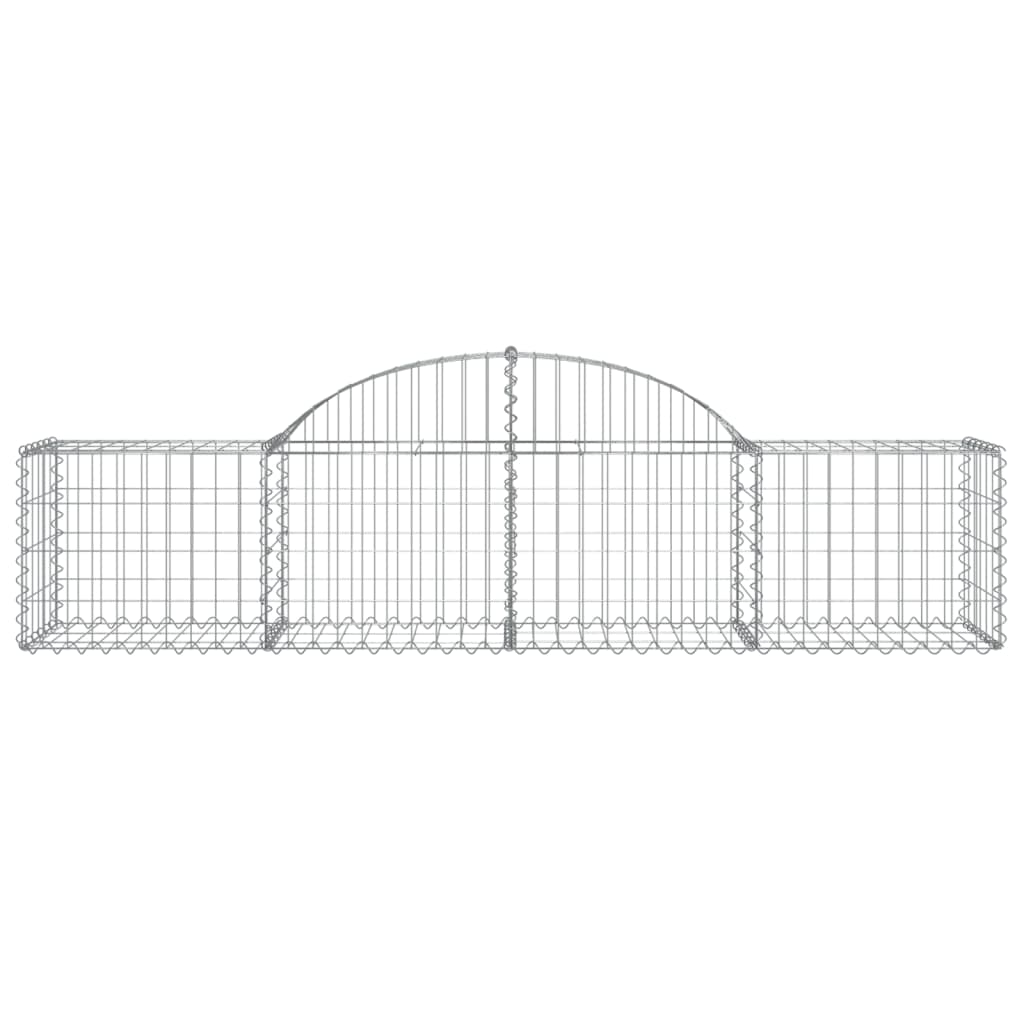 vidaXL Gabions à arc élevé 9 pcs 200x50x40/60 cm Fer galvanisé