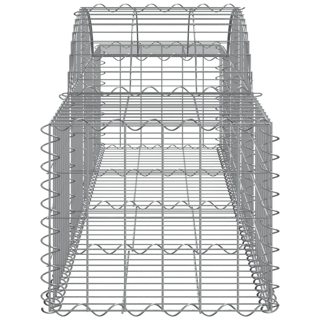 vidaXL Gabions à arc élevé 9 pcs 200x50x40/60 cm Fer galvanisé