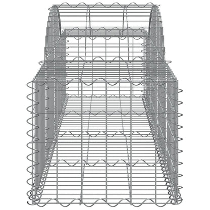 vidaXL Gabions à arc élevé 9 pcs 200x50x40/60 cm Fer galvanisé