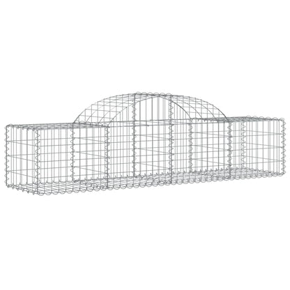 vidaXL Gabionen mit Hochbogen 13 Stk. 200x50x40/60 cm Verzinktes Eisen