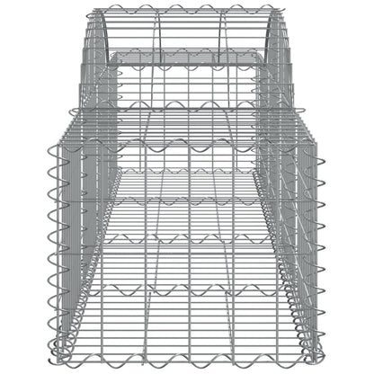 vidaXL Gabions avec arche haute 15 pces 200x50x40/60 cm Fer galvanisé