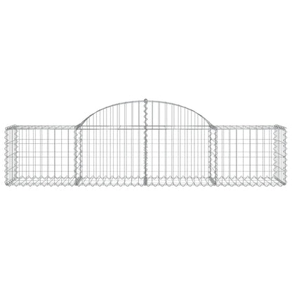 vidaXL Gabions avec arche haute 20 pcs. 200x50x40/60 cm Fer galvanisé