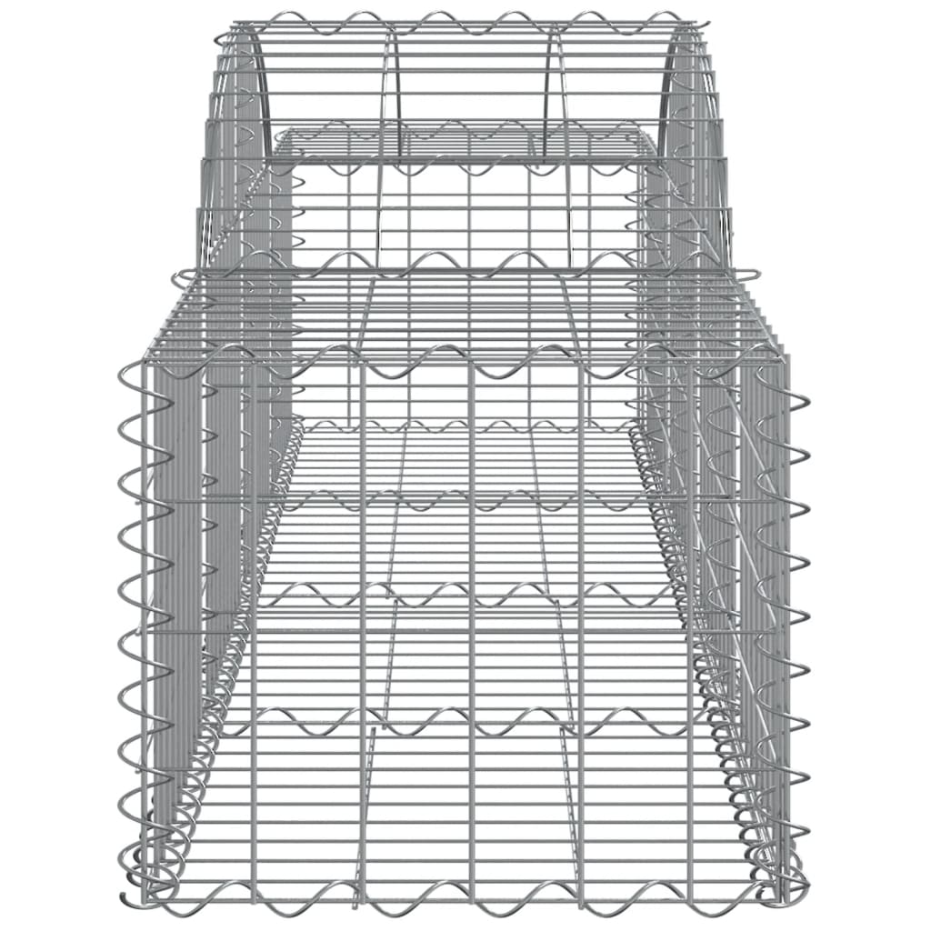 vidaXL Gabions avec arche haute 20 pcs. 200x50x40/60 cm Fer galvanisé