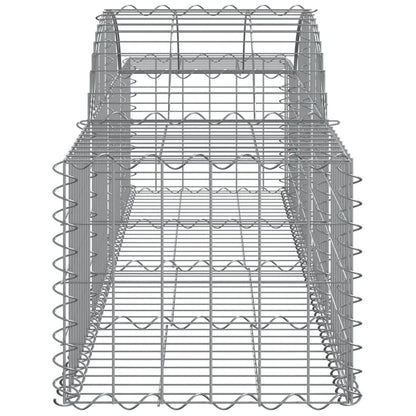 vidaXL Gabions avec arche haute 20 pcs. 200x50x40/60 cm Fer galvanisé
