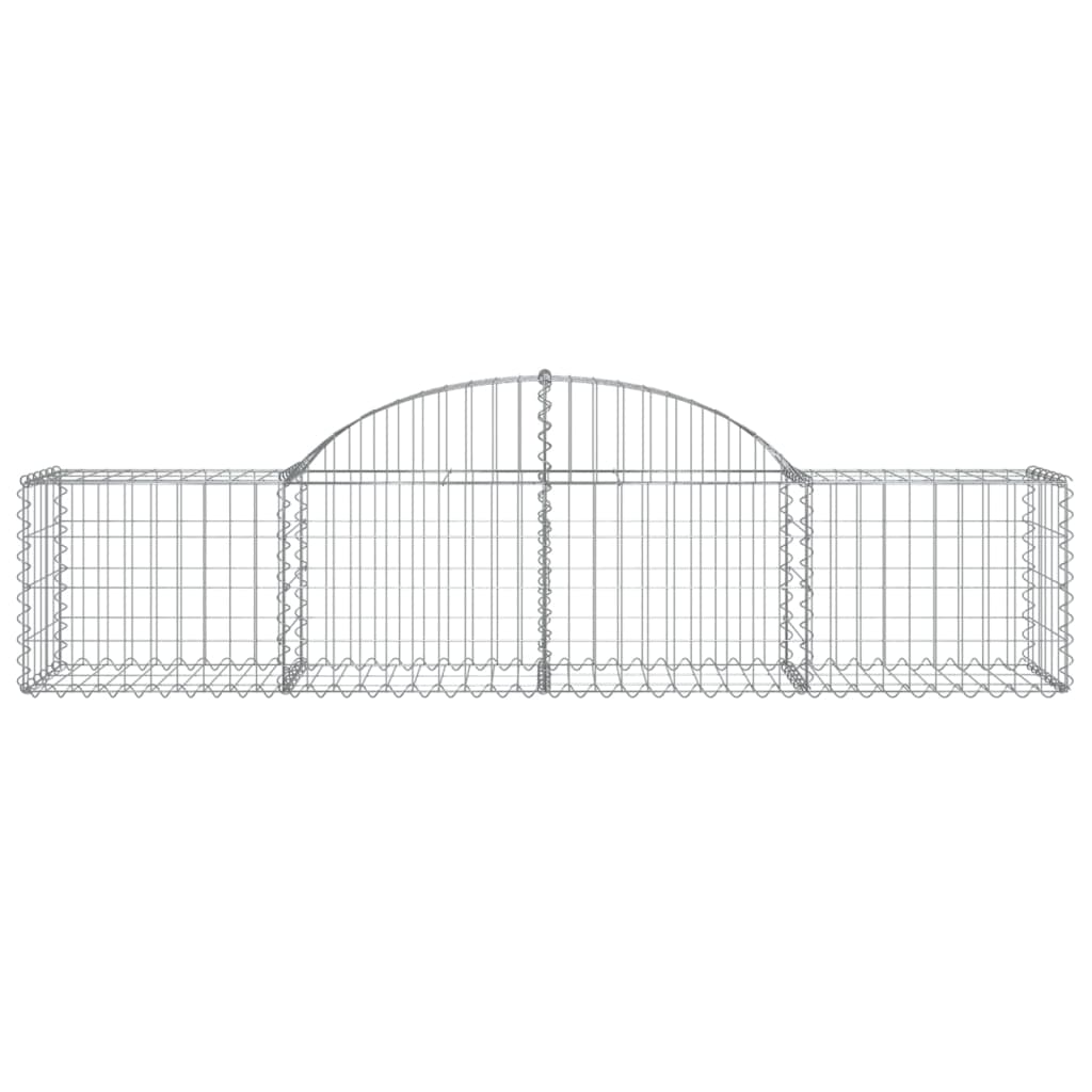 vidaXL Gabions avec arc surélevé 50 pièces 200x50x40/60 cm Fer galvanisé