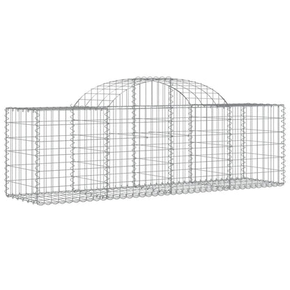 vidaXL Gabionen mit Hochbogen 7 Stk. 200x50x60/80 cm Verzinktes Eisen