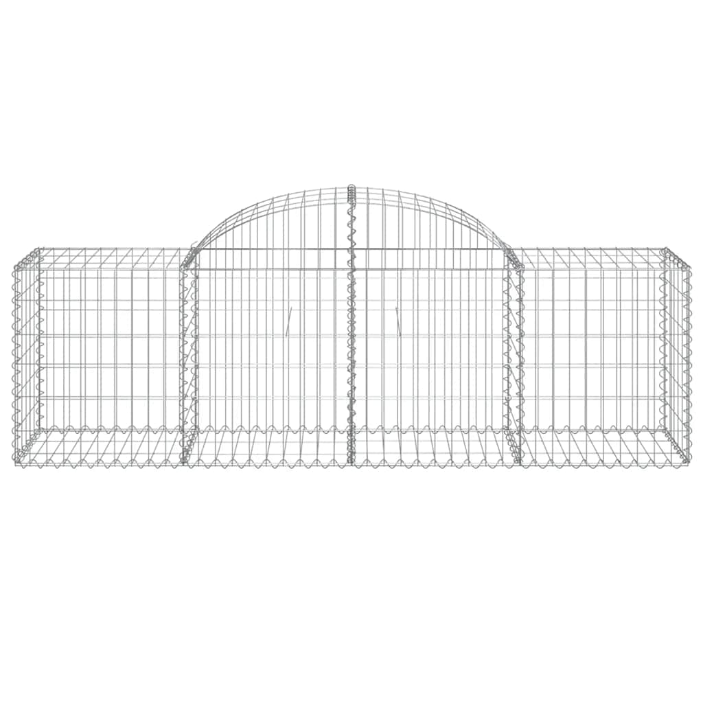 vidaXL Gabionen mit Hochbogen 12 Stk. 200x50x60/80 cm Verzinktes Eisen