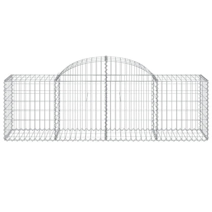 vidaXL Gabionen mit Hochbogen 18 Stk. 200x50x60/80 cm Verzinktes Eisen