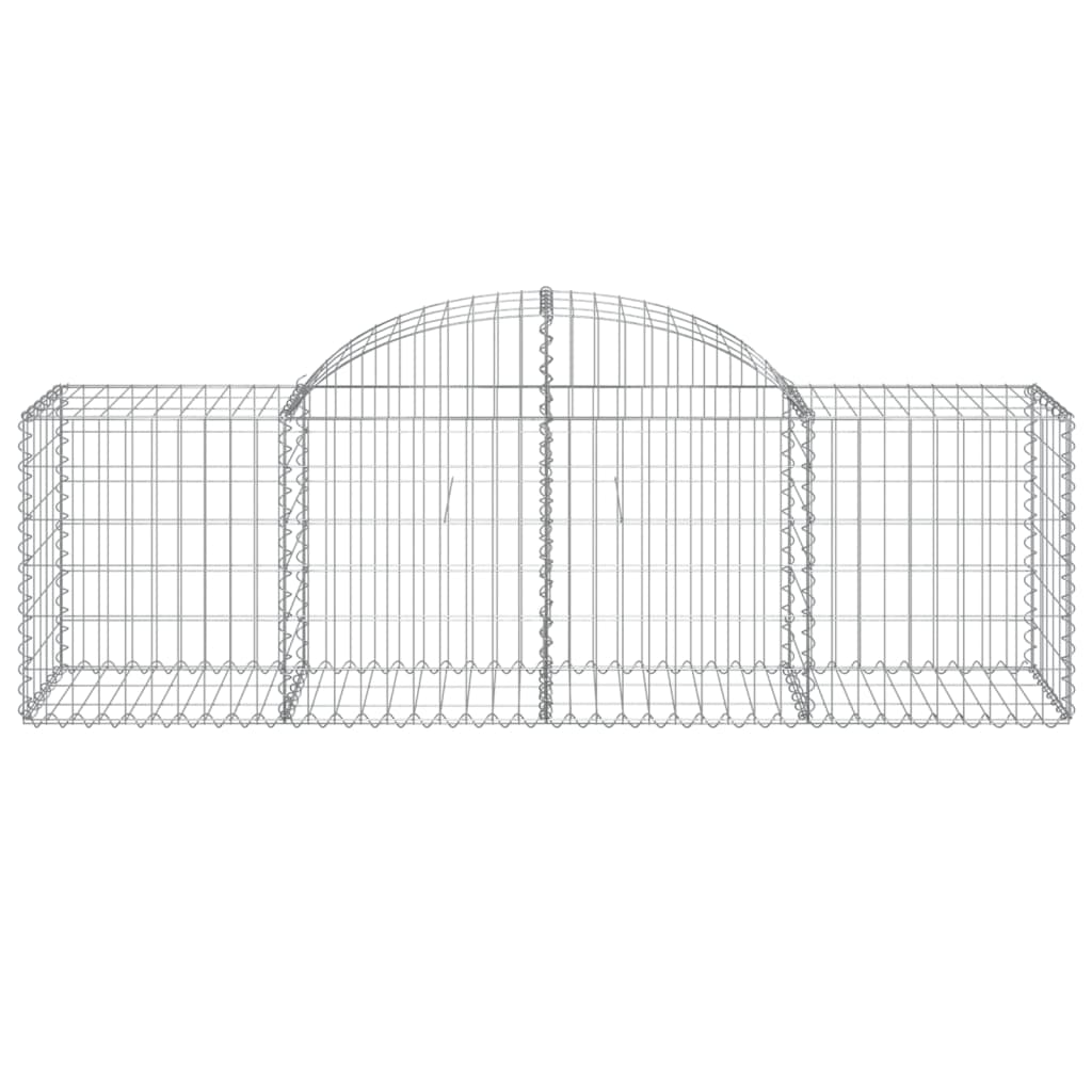 vidaXL Gabionen mit Hochbogen 25 Stk. 200x50x60/80 cm Verzinktes Eisen