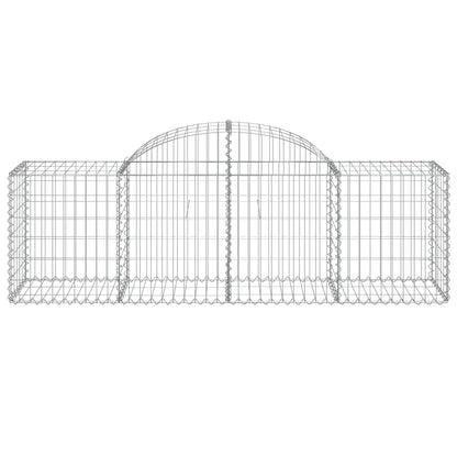 vidaXL Gabionen mit Hochbogen 25 Stk. 200x50x60/80 cm Verzinktes Eisen