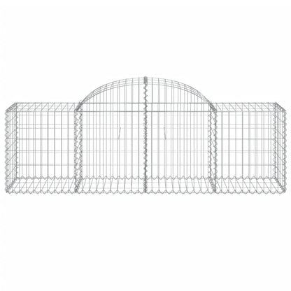 vidaXL Gabionen mit Hochbogen 40 Stk. 200x50x60/80 cm Verzinktes Eisen