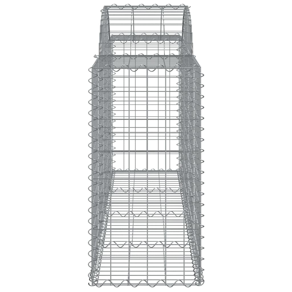 vidaXL Gabions avec arche 2 pcs 200x50x80/100 cm Fer galvanisé