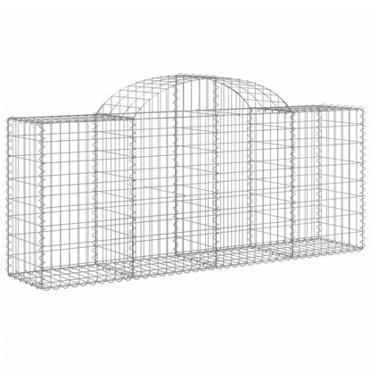 vidaXL Gabions avec arc en ogive 4 pcs 200x50x80/100 cm Fer galvanisé