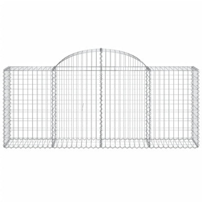 vidaXL Gabions avec arc en ogive 4 pcs 200x50x80/100 cm Fer galvanisé