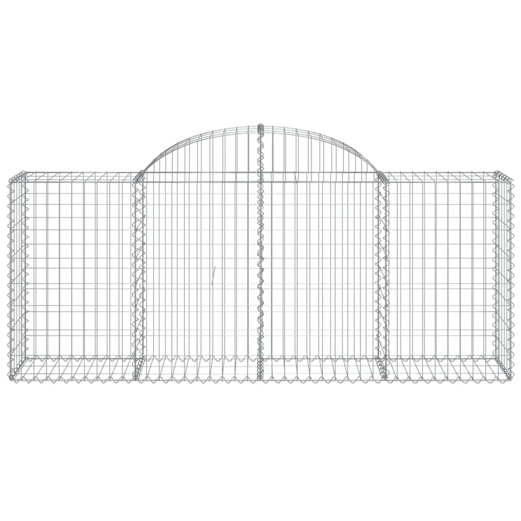 vidaXL Gabions à arc surélevé 5 pcs 200x50x80/100 cm Fer galvanisé