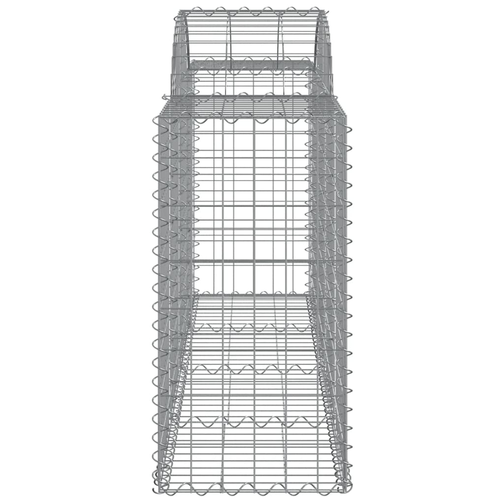 vidaXL Gabions à arc surélevé 7 pcs 200x50x80/100 cm Fer galvanisé