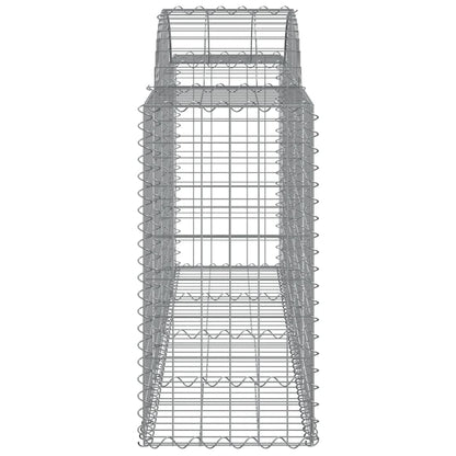 vidaXL Gabions à arc surélevé 7 pcs 200x50x80/100 cm Fer galvanisé
