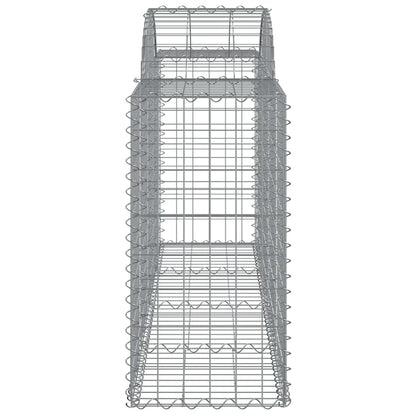 vidaXL Gabions avec arche 9 pcs 200x50x80/100 cm Fer galvanisé