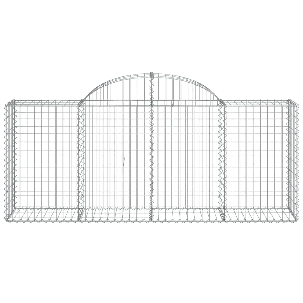 vidaXL Gabions à arche surélevée 12 pcs 200x50x80/100cm Fer galvanisé