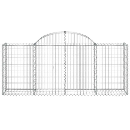 vidaXL Gabions à arc surélevé 13 pces 200x50x80/100cm Fer galvanisé