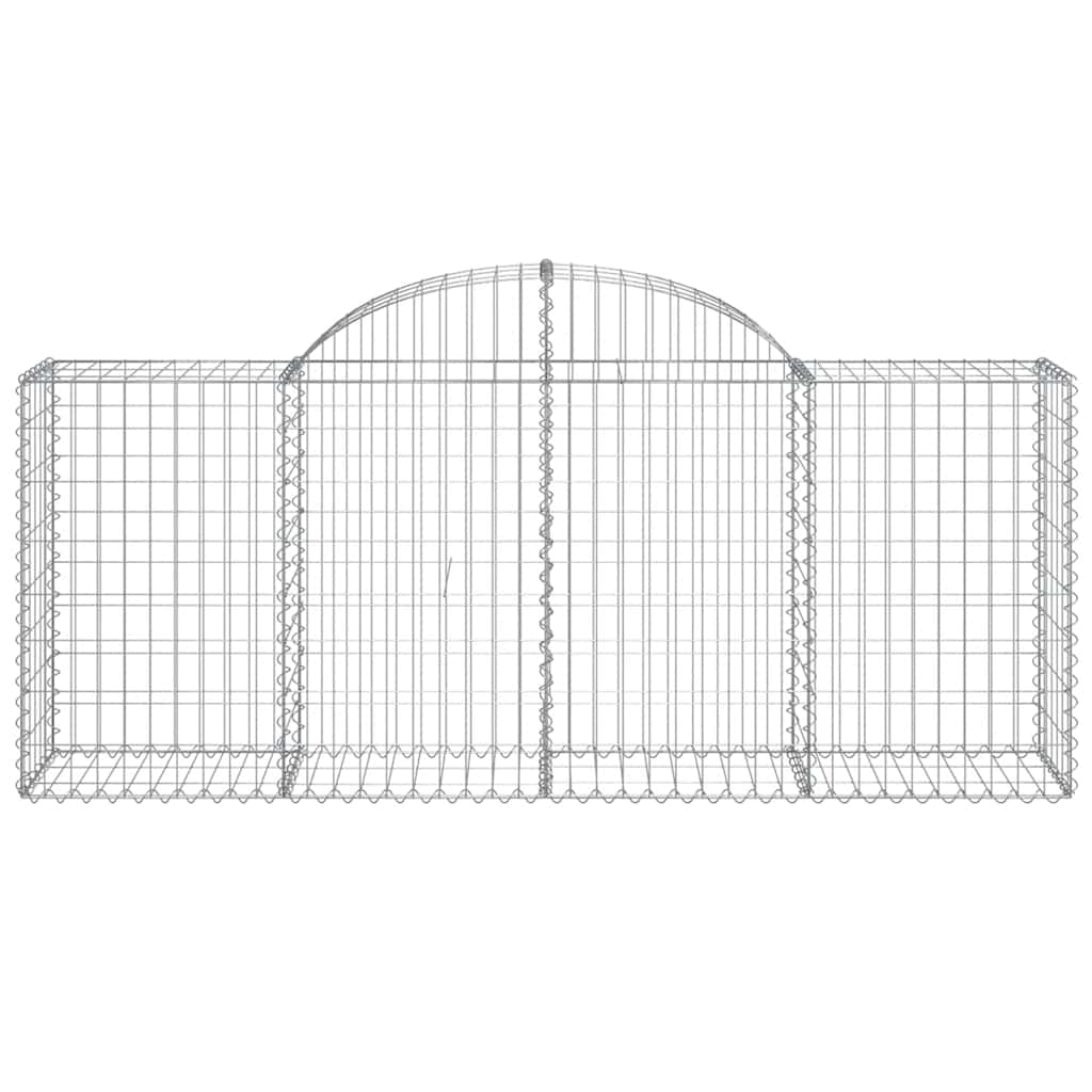 vidaXL Gabionen mit Hochbogen 20 Stk. 200x50x80/100cm Verzinktes Eisen