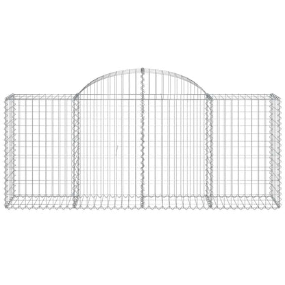vidaXL Gabionen mit Hochbogen 20 Stk. 200x50x80/100cm Verzinktes Eisen