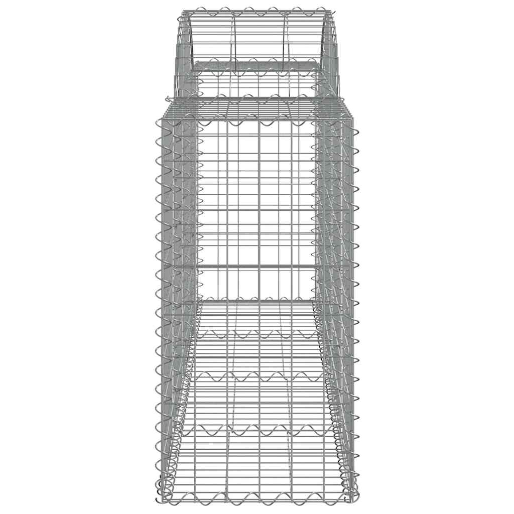 vidaXL Gabionen mit Hochbogen 20 Stk. 200x50x80/100cm Verzinktes Eisen