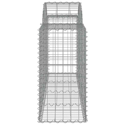 vidaXL Gabionen mit Hochbogen 20 Stk. 200x50x80/100cm Verzinktes Eisen