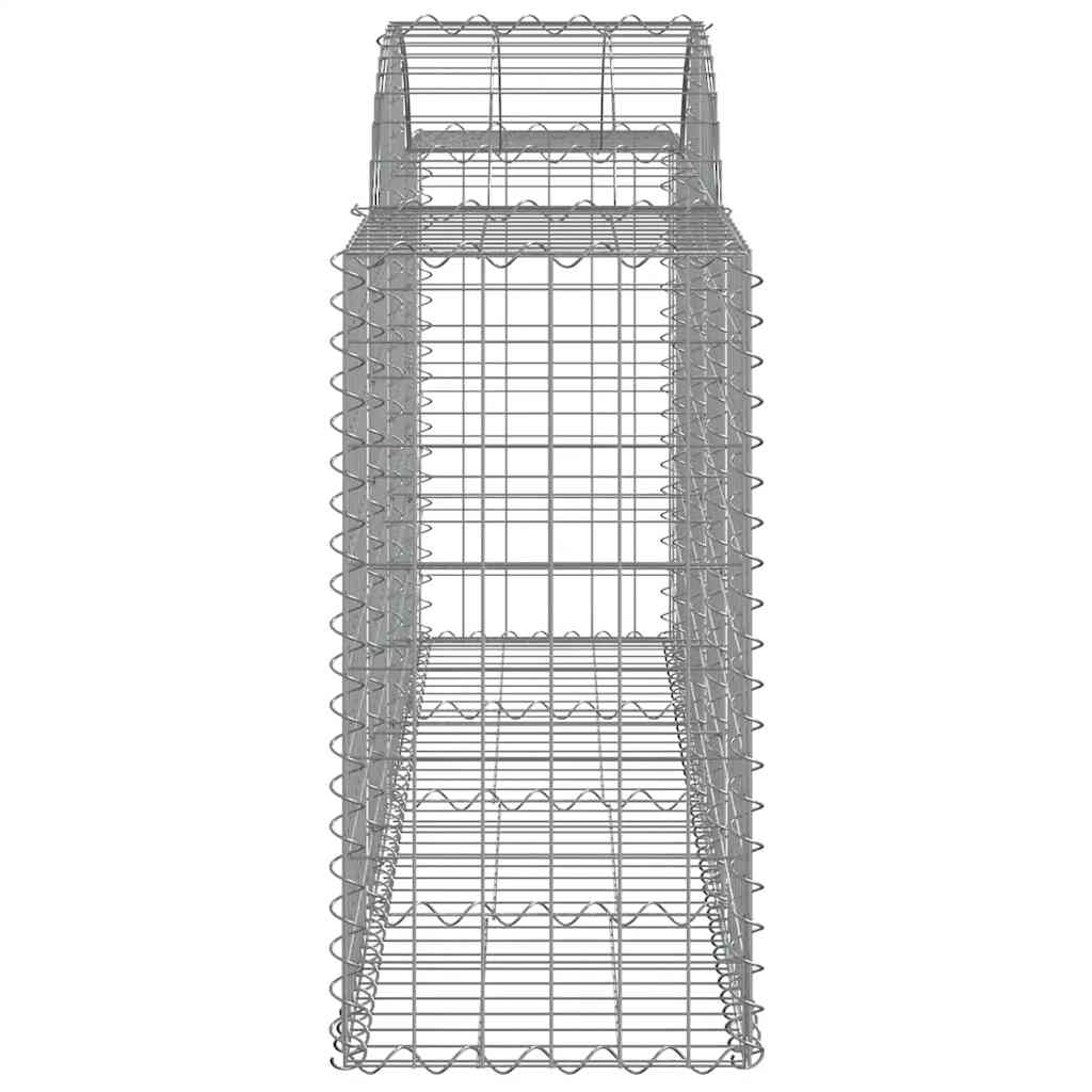 vidaXL Gabionen mit Hochbogen 25 Stk. 200x50x80/100cm Verzinktes Eisen