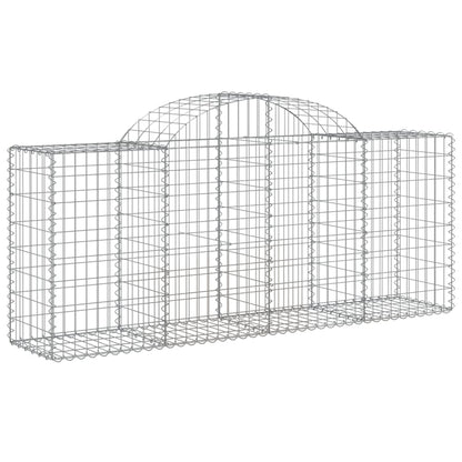 vidaXL Gabionen mit Hochbogen 40 Stk. 200x50x80/100cm Verzinktes Eisen