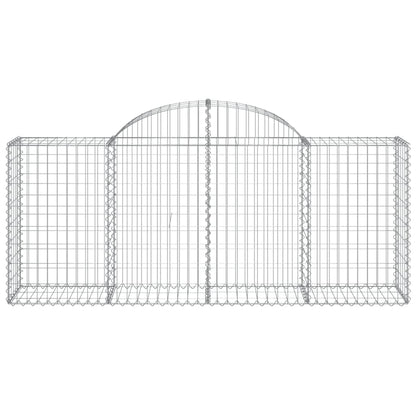 vidaXL Gabionen mit Hochbogen 50 Stk. 200x50x80/100cm Verzinktes Eisen