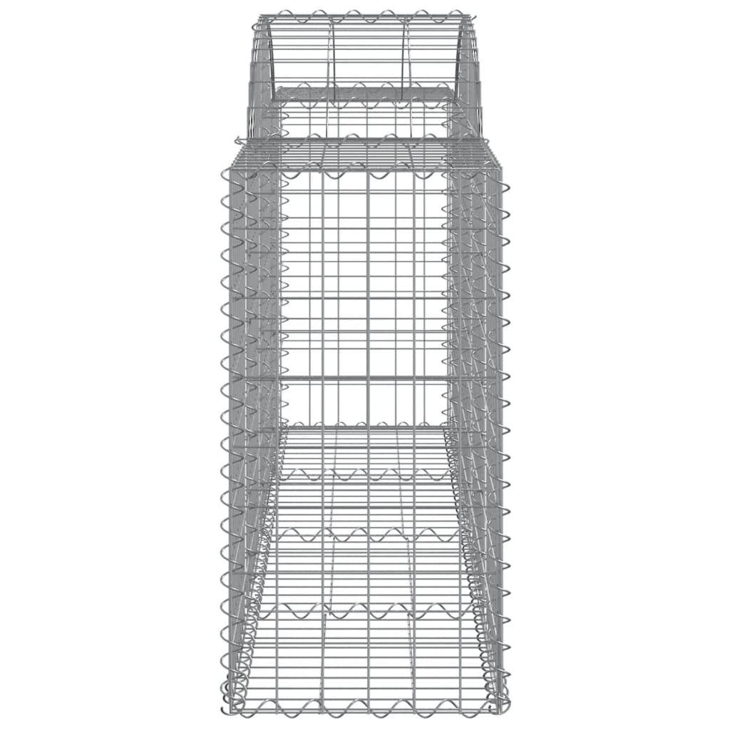 vidaXL Gabionen mit Hochbogen 50 Stk. 200x50x80/100cm Verzinktes Eisen