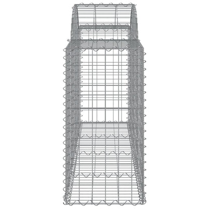 vidaXL Gabionen mit Hochbogen 50 Stk. 200x50x80/100cm Verzinktes Eisen