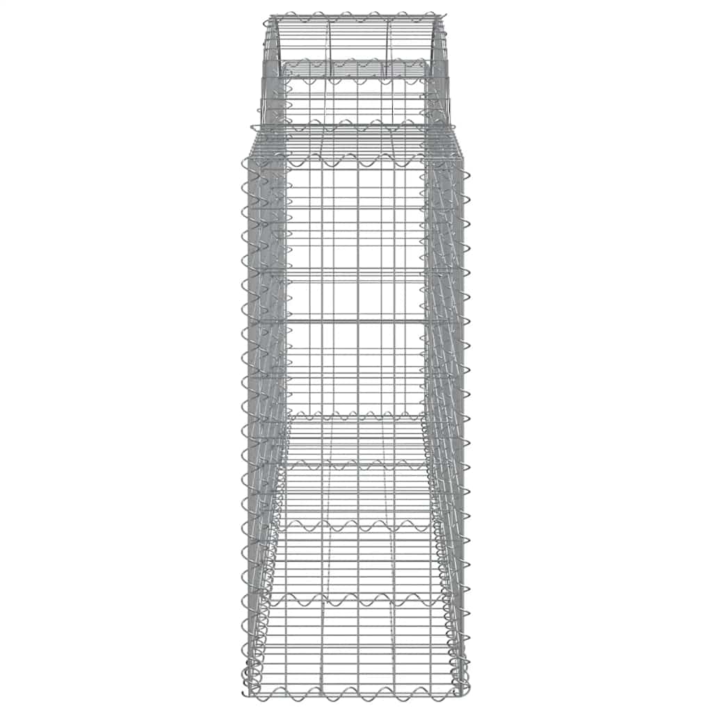 vidaXL Gabionen mit Hochbogen 4 Stk. 200x50x100/120cm Verzinktes Eisen