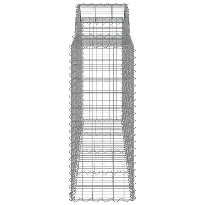 vidaXL Gabionen mit Hochbogen 4 Stk. 200x50x100/120cm Verzinktes Eisen