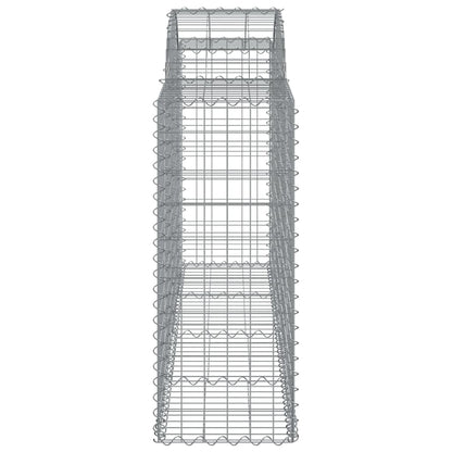 vidaXL Gabionen mit Hochbogen 6 Stk. 200x50x100/120cm Verzinktes Eisen