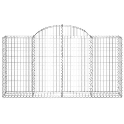 vidaXL Gabionen mit Hochbogen 8 Stk. 200x50x100/120cm Verzinktes Eisen