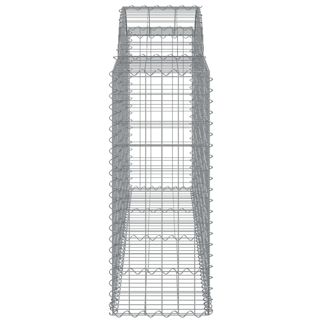 vidaXL Gabionen mit Hochbogen 9 Stk. 200x50x100/120cm Verzinktes Eisen
