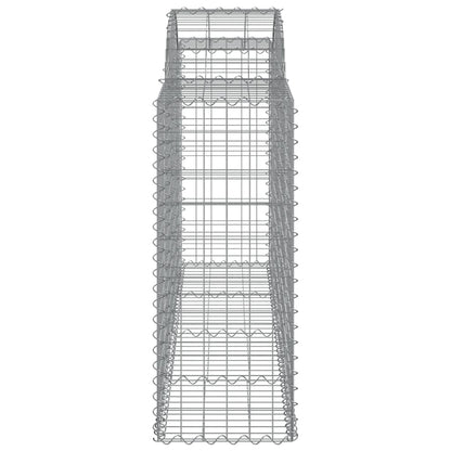 vidaXL Gabionen mit Hochbogen 15 Stk 200x50x100/120cm Verzinktes Eisen