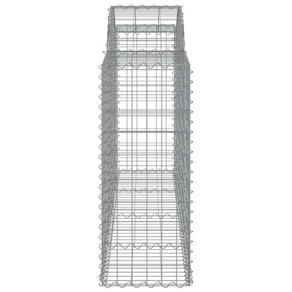 vidaXL Gabionen mit Hochbogen 40 Stk 200x50x100/120cm Verzinktes Eisen