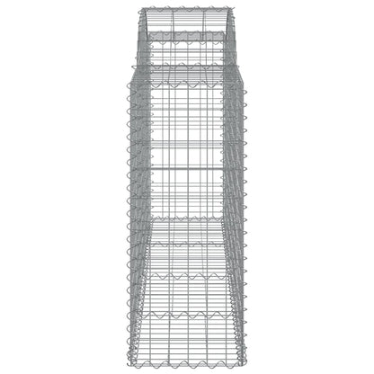 vidaXL Gabionen mit Hochbogen 50 Stk 200x50x100/120cm Verzinktes Eisen